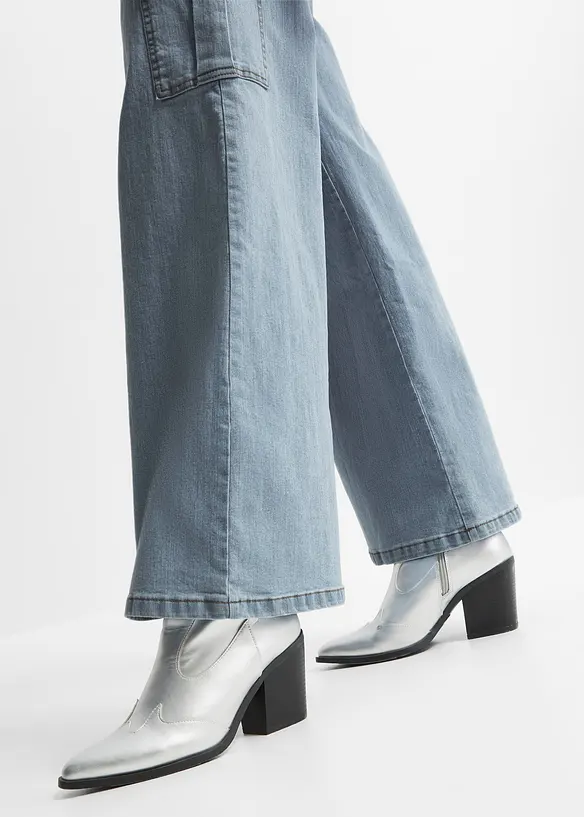 Extra široké cargo džíny, Mid Waist, bonprix