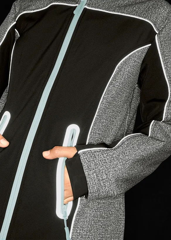 Softshellová bunda s reflexními detaily, bonprix