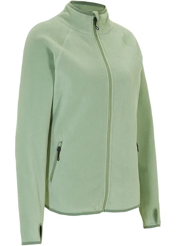 Flísová mikina s kapsami na zip, bonprix