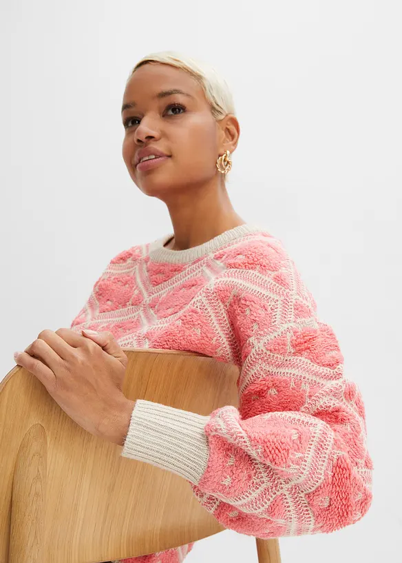 Pletený boxy svetr, bonprix