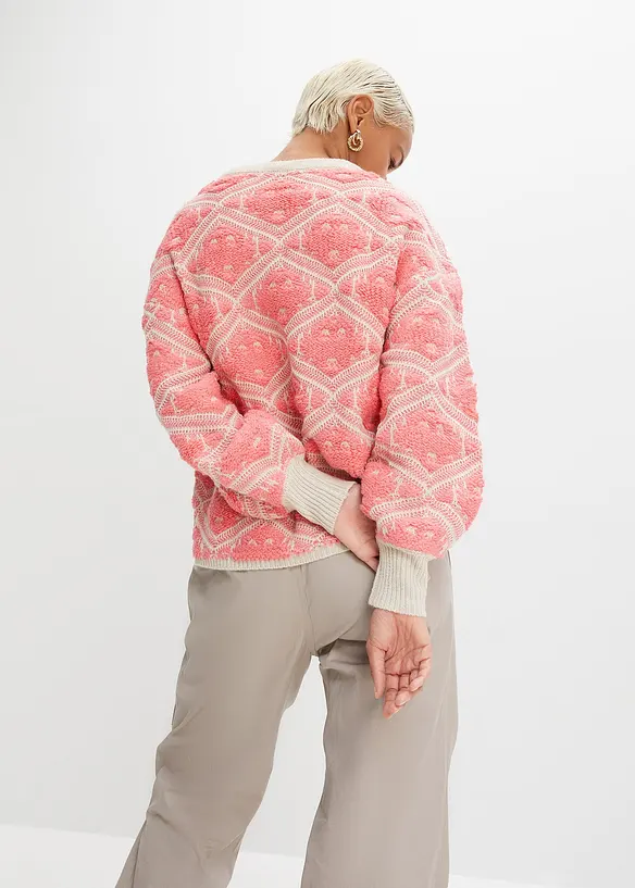 Pletený boxy svetr, bonprix