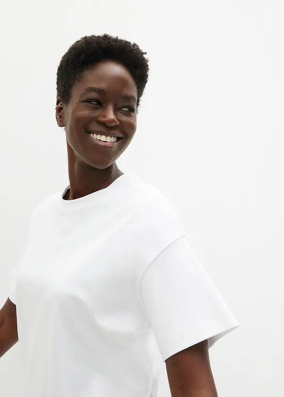 Oversize tričko z těžšího materiálu, z čisté organické bavlny, bonprix