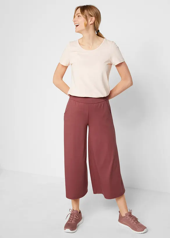 Kalhoty Culotte na doma, se širokými nohavicemi, bonprix