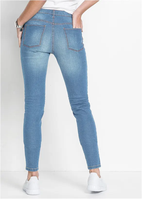 Džíny Super Skinny, Mid Waist, zkrácené, bonprix