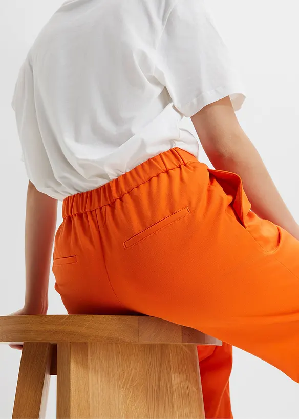 Široké kalhoty se sklady v pase, bonprix