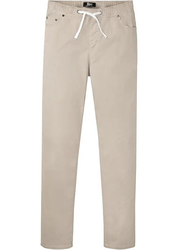 Strečové kalhoty bez zapínání, Regular Fit, Straight, bonprix