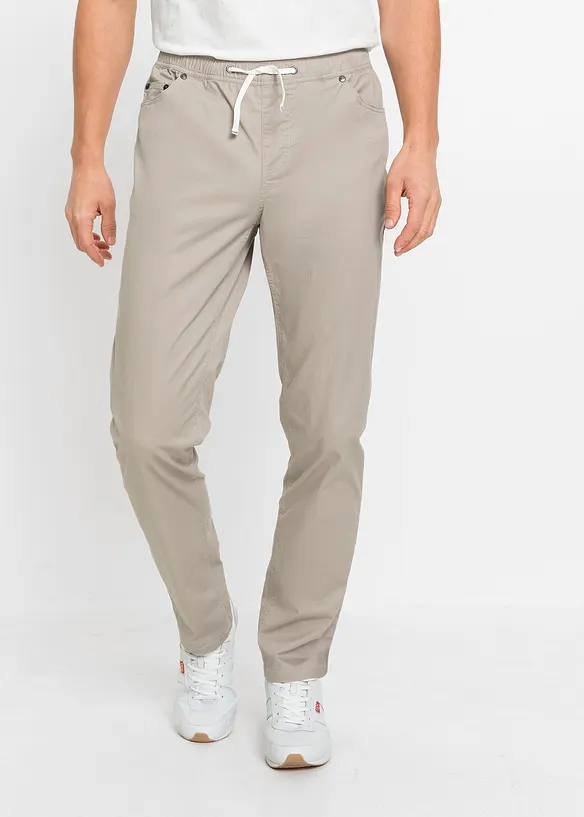 Strečové kalhoty bez zapínání, Regular Fit, Straight, bonprix