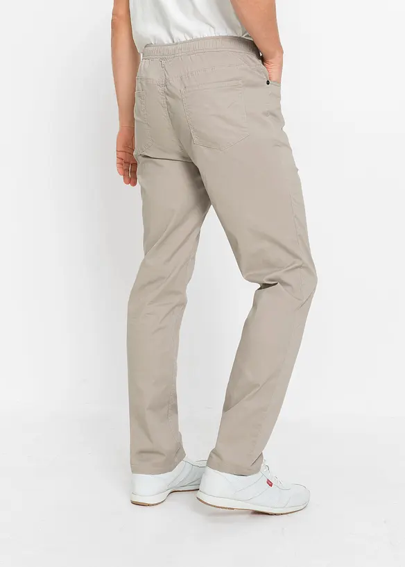 Strečové kalhoty bez zapínání, Regular Fit, Straight, bonprix