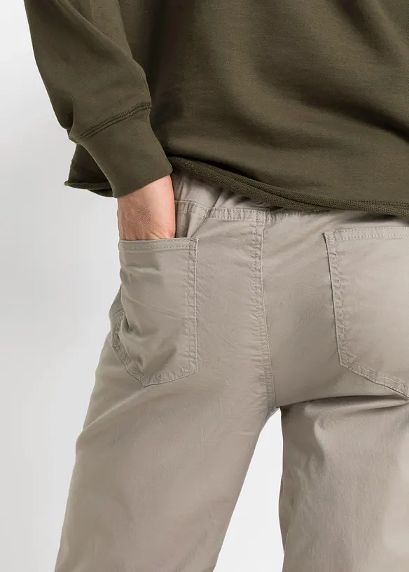 Strečové kalhoty bez zapínání, Regular Fit, Straight, bonprix