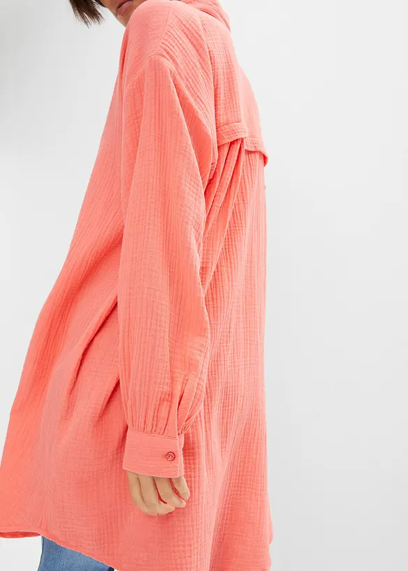 Dlouhá oversize halenka z mušelínu, bonprix