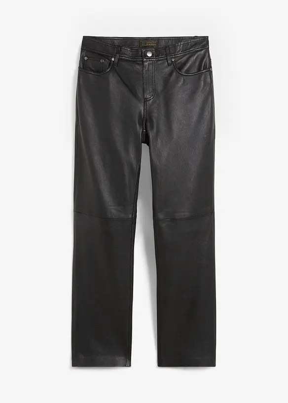 Kožené kalhoty z jehněčí kůže napa, bonprix