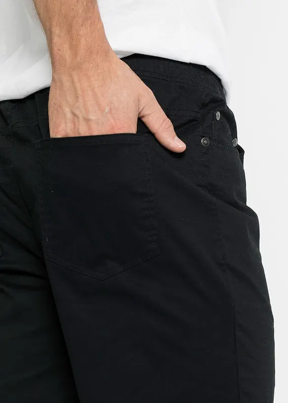 Strečové kalhoty bez zapínání, Regular Fit, Straight, bonprix