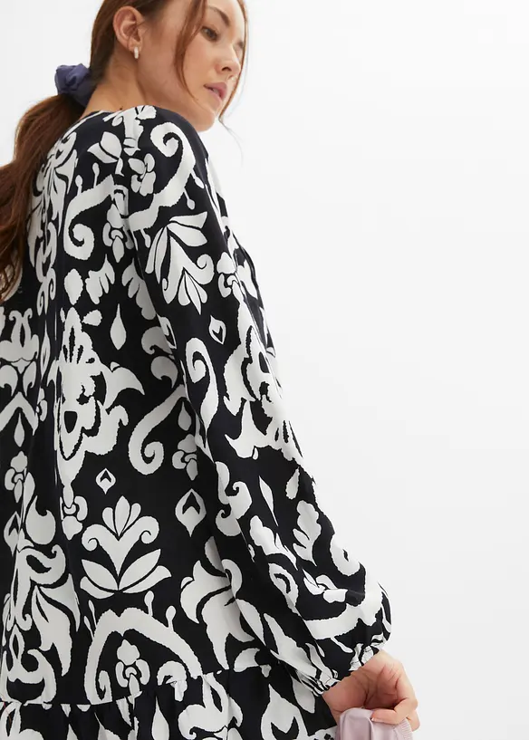 Tunikové šaty ze splývavé viskózy, bonprix