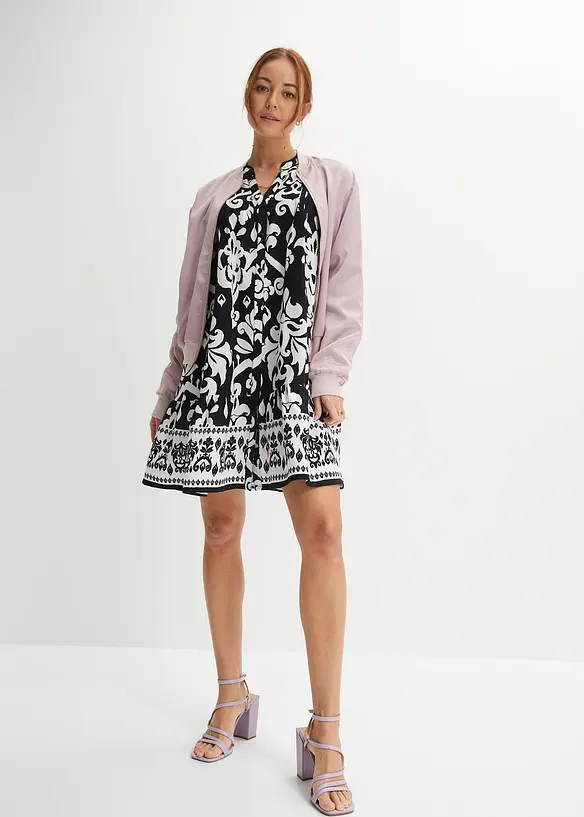 Tunikové šaty ze splývavé viskózy, bonprix