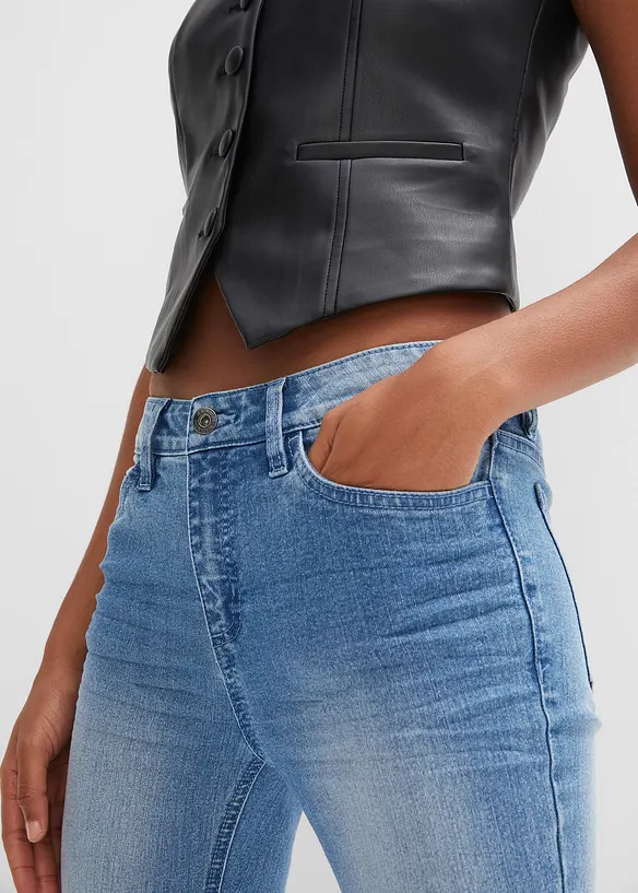 Strečové džíny Flared Mid Waist, bonprix