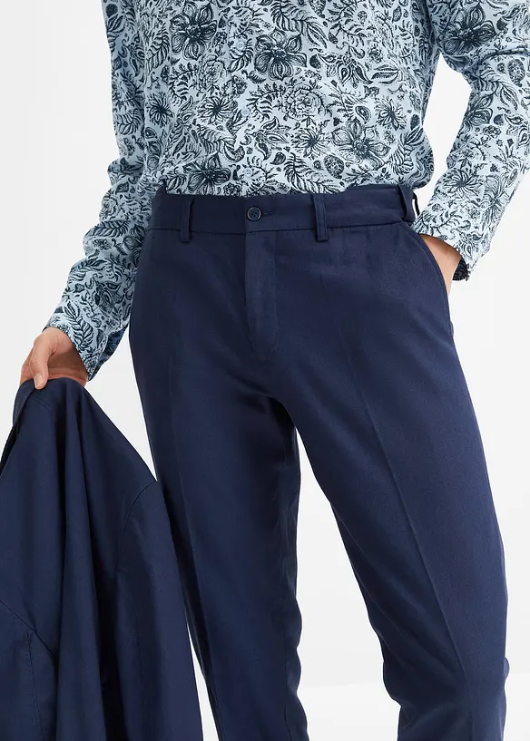Oblek se lnem (2dílná souprava), Slim Fit, bonprix