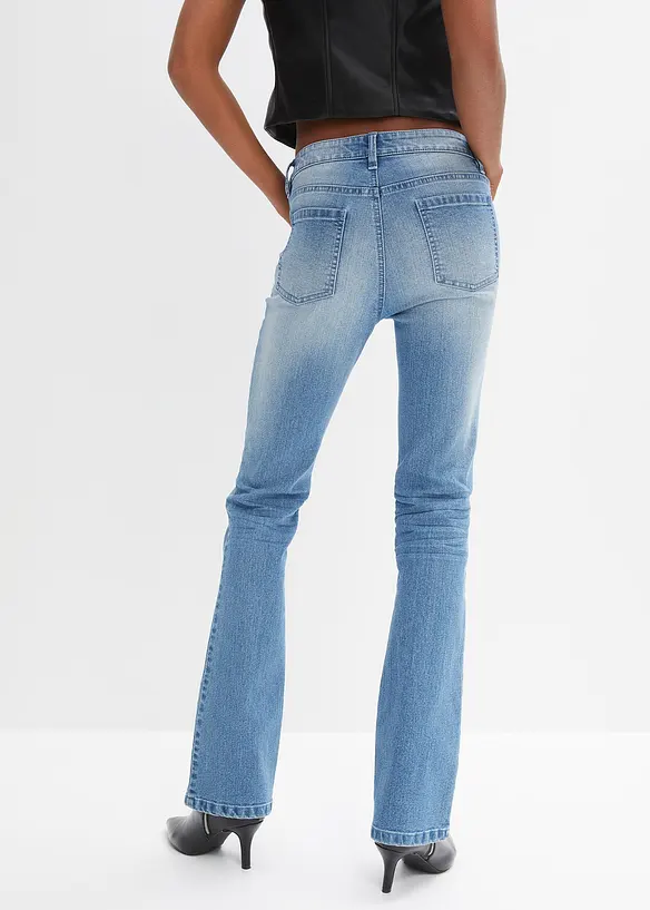 Strečové džíny Flared Mid Waist, bonprix