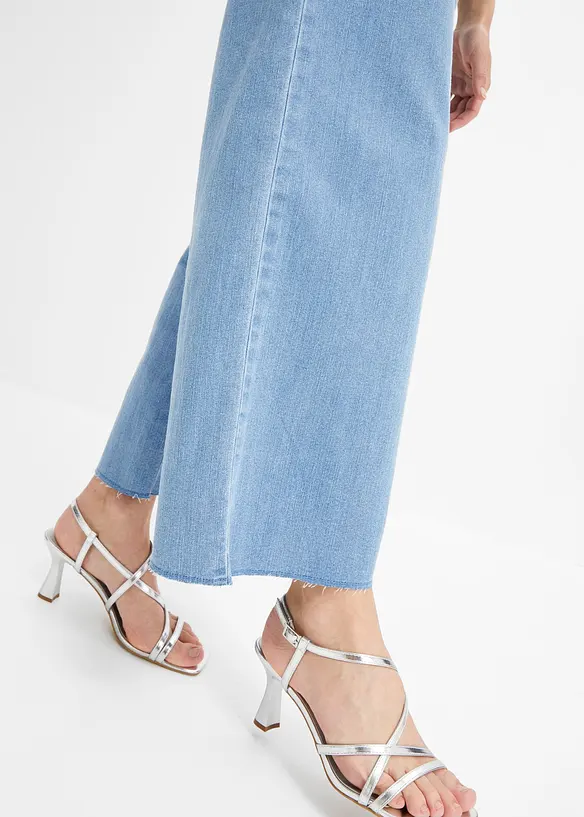 Džíny High Waist se širokými nohavicemi, cropped, bonprix