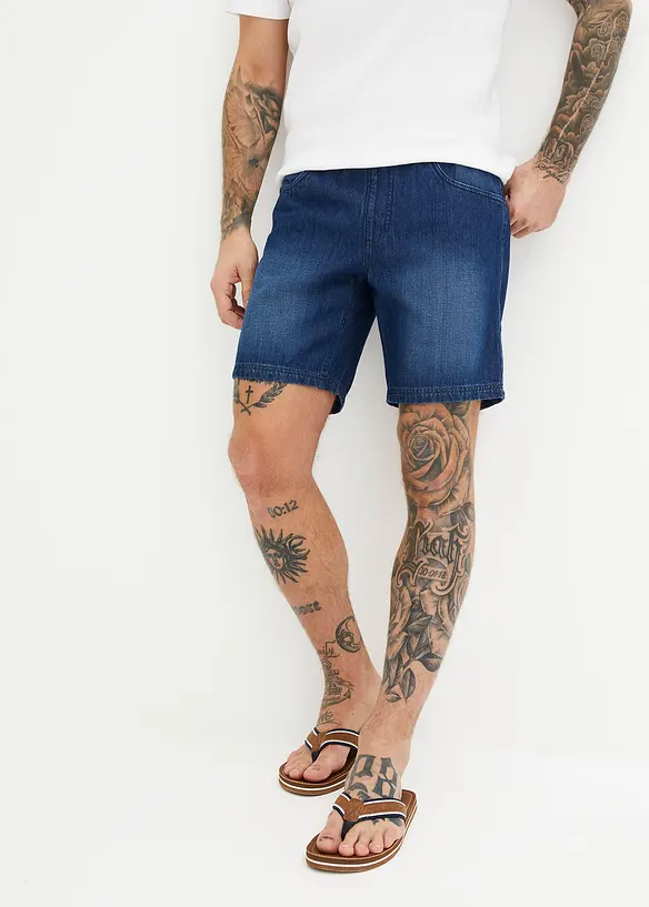 Džínové šortky bez zapínání, Regular Fit, bonprix