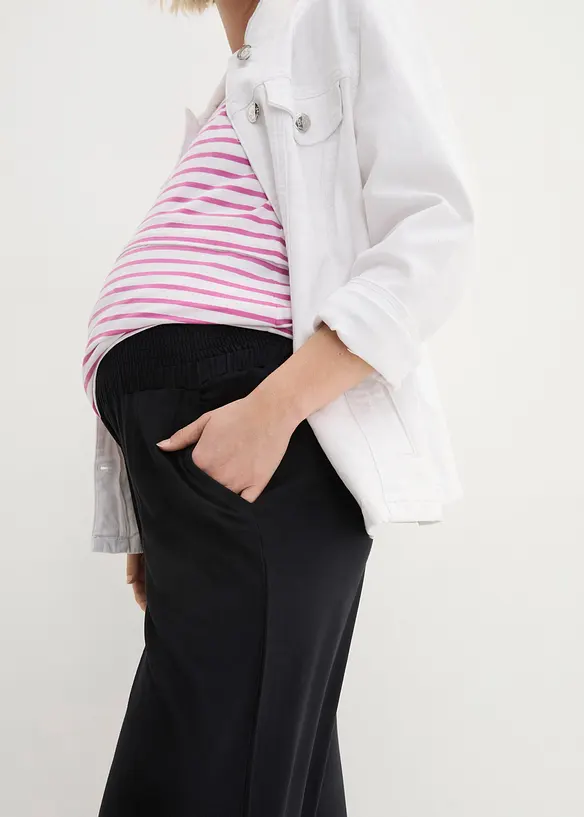 Těhotenské kalhoty Culotte z měkké viskózy, Loose Fit, bonprix