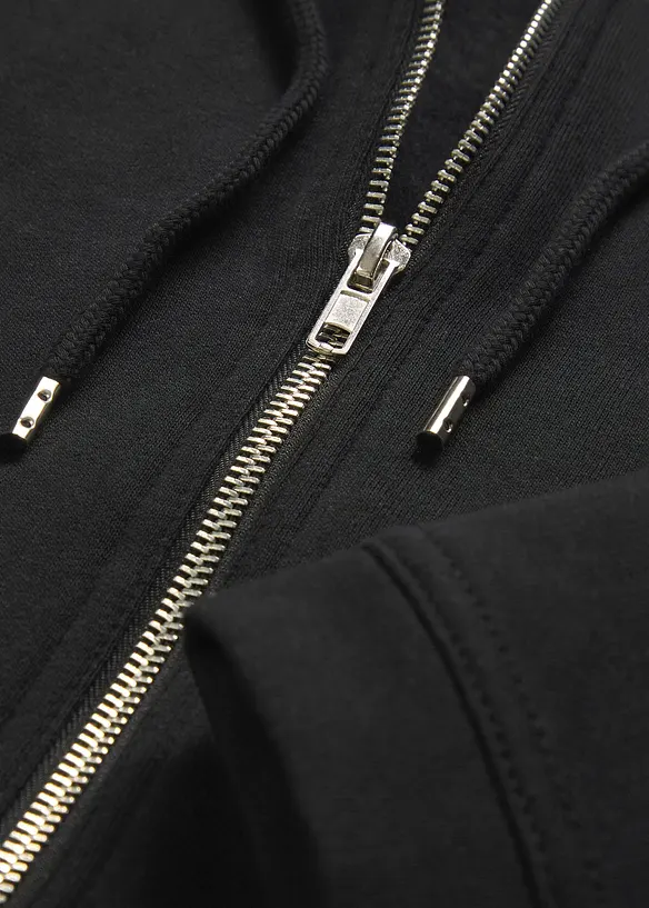 Dlouhá mikina s kapsami na zip, bonprix