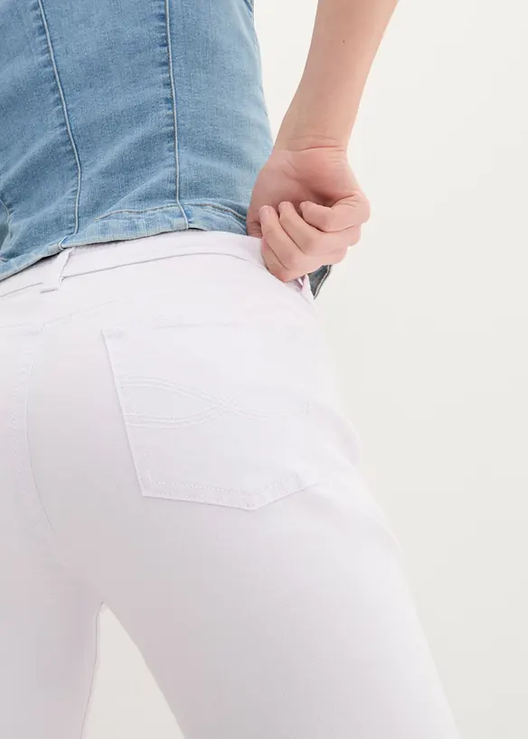 Džíny Slim Fit, Mid Waist, zkrácené, bonprix