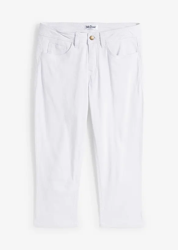Džíny Slim Fit, Mid Waist, zkrácené, bonprix
