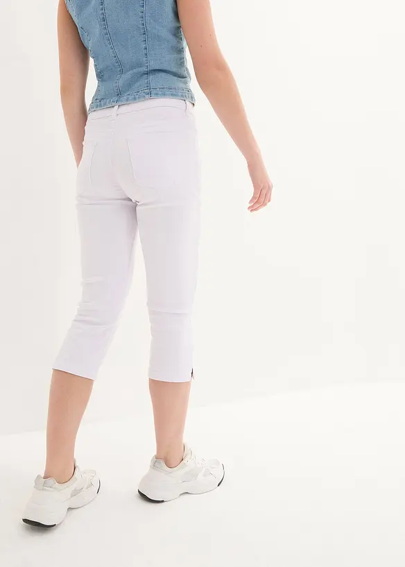 Džíny Slim Fit, Mid Waist, zkrácené, bonprix