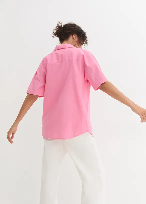 Volná oversize halenka z lehké lněné směsi, bonprix
