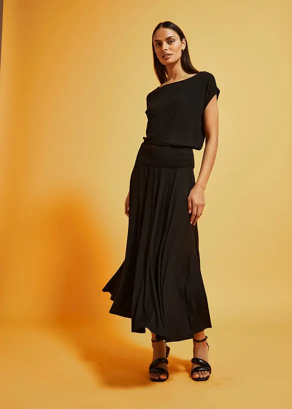 Žerzejová sukně ze splývavé viskózy, bonprix