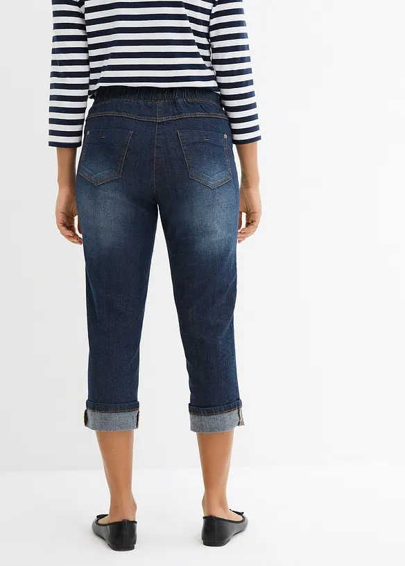 Džíny Slim Fit, Mid Waist, bavlna, bonprix