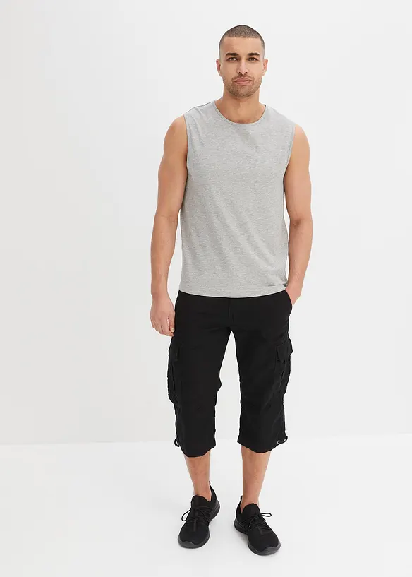 Dlouhé cargo bermudy, Regular Fit, z čisté bavlny, bonprix