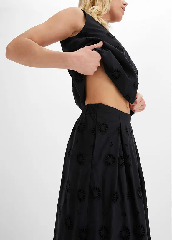 Dlouhá sukně z organické bavlny, bonprix