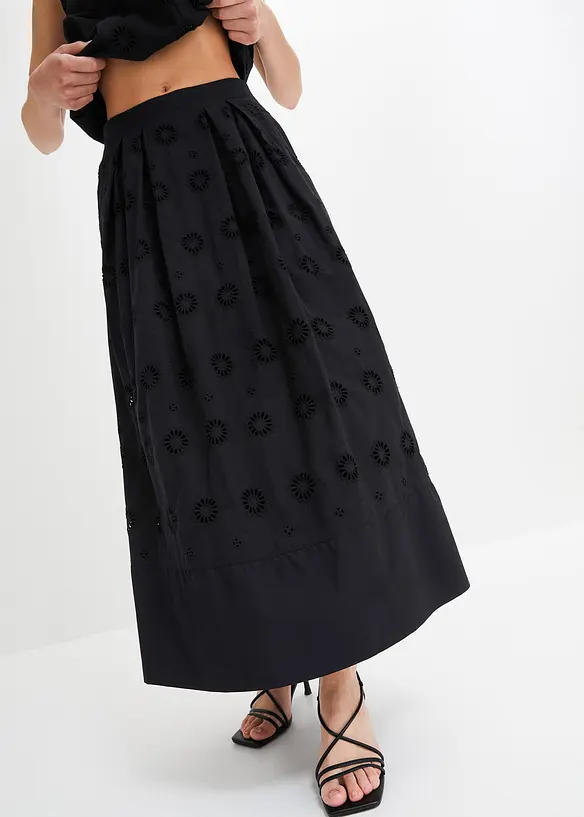 Dlouhá sukně z organické bavlny, bonprix