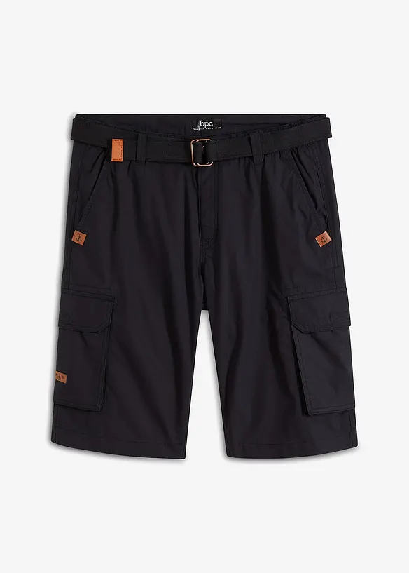 Cargo bermudy s pohodlným pasem a páskem, Regular Fit, bonprix
