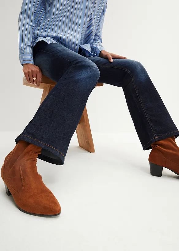 Strečové džíny Bootcut, Mid Waist, bonprix