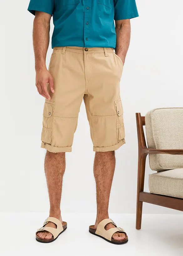 Cargo bermudy z čisté bavlny, Regular Fit, bonprix