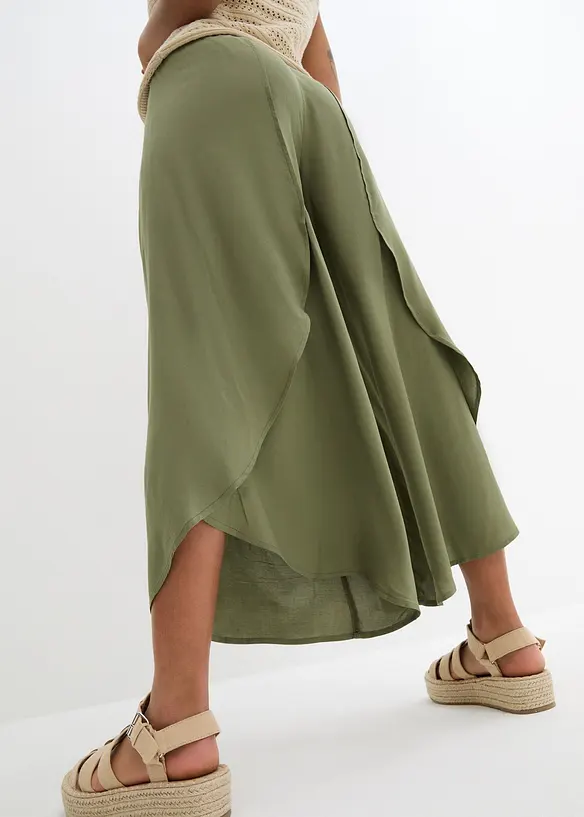 Kalhoty Culotte, délka k lýtkům, z udržitelné viskózy, bonprix
