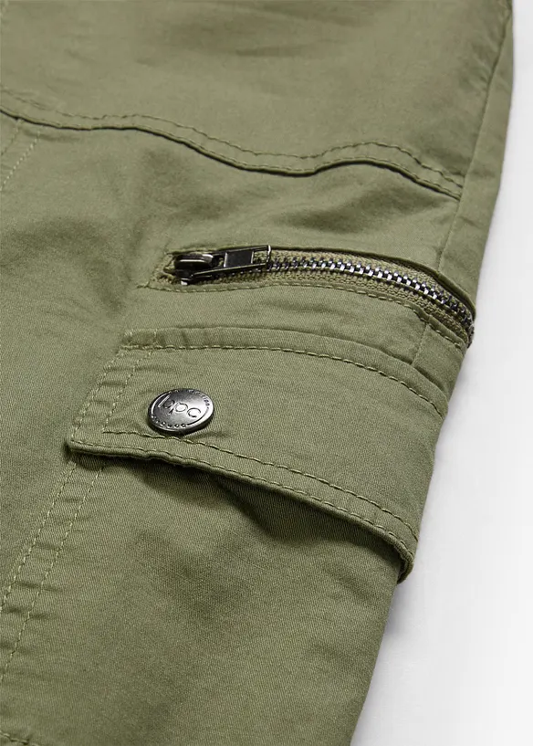 Bavlněné cargo džíny, Mid Waist, bonprix