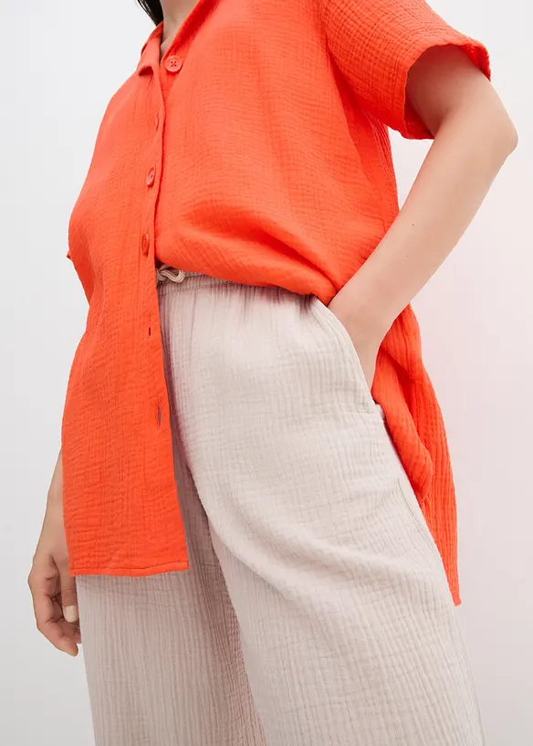 Košilová halenka z mušelínu, bonprix