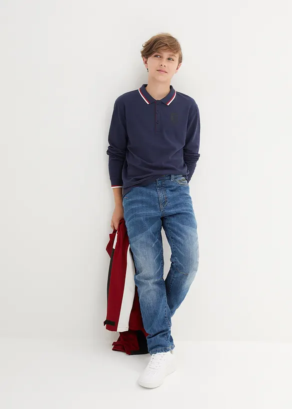 Termo džíny Slim Fit, s flanelovou podšívkou, Tapered, bonprix