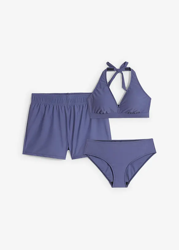 Bikiny a koupací šortky (3dílná souprava), bonprix