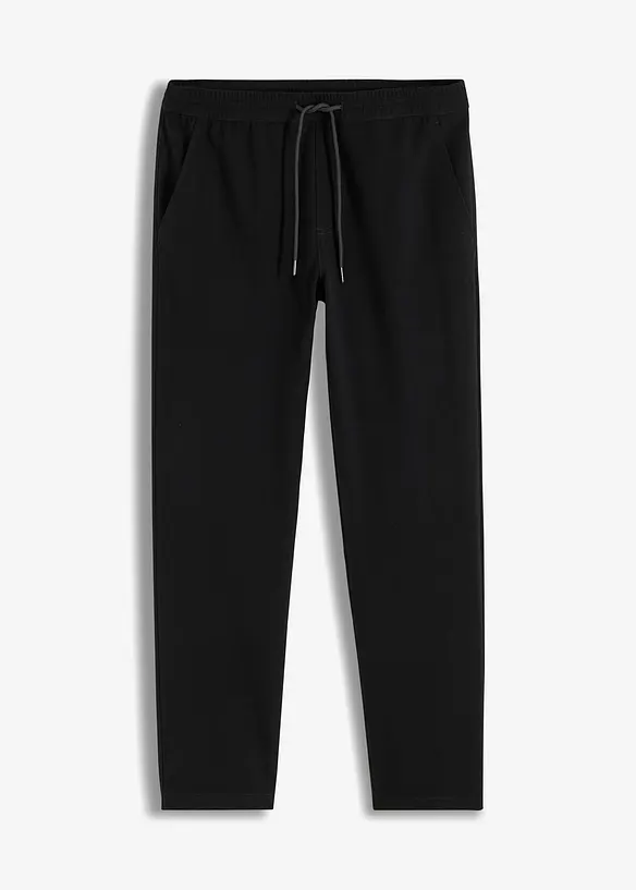 Strečové kalhoty bez zapínání, Loose Fit, Straight, bonprix