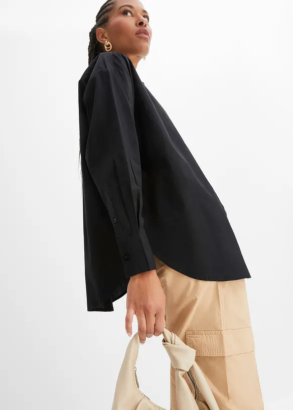 Oversized košile s knoflíkovou lištou, z čisté bavlny, bonprix