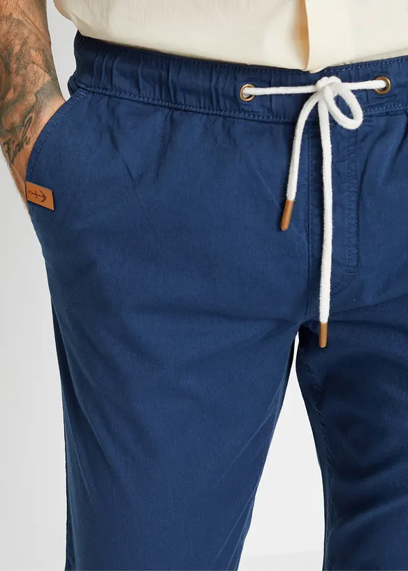 Strečové kalhoty bez zapínání Slim Fit Straight, bonprix