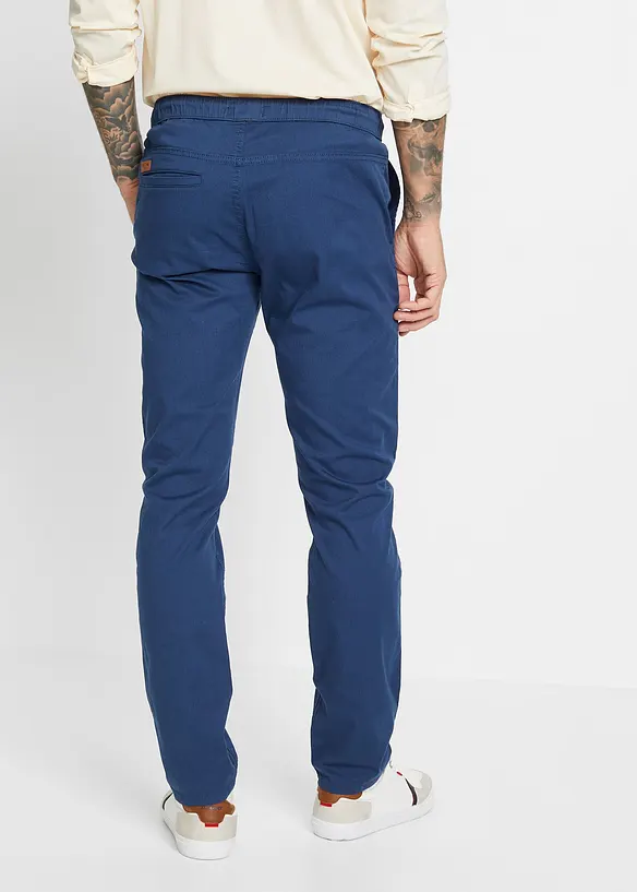 Strečové kalhoty bez zapínání Slim Fit Straight, bonprix