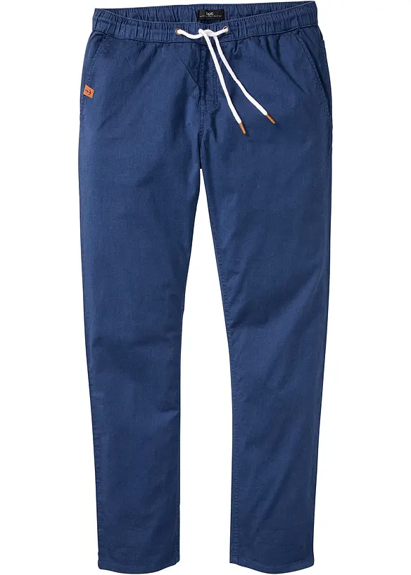 Strečové kalhoty bez zapínání Slim Fit Straight, bonprix
