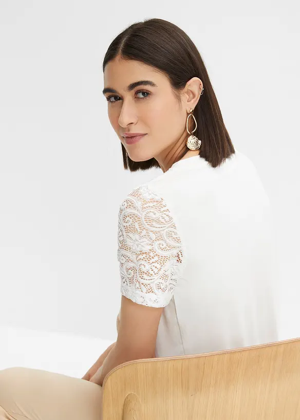 Tričko s krajkou, bonprix