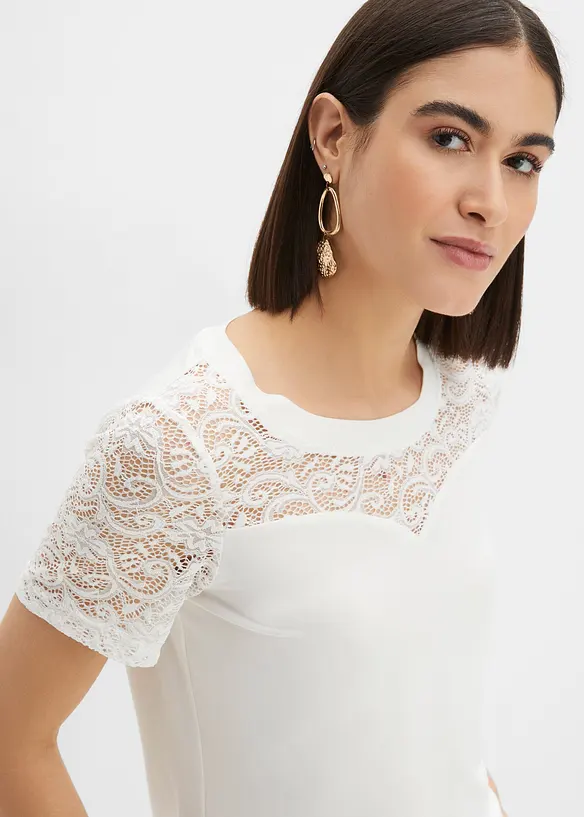 Tričko s krajkou, bonprix