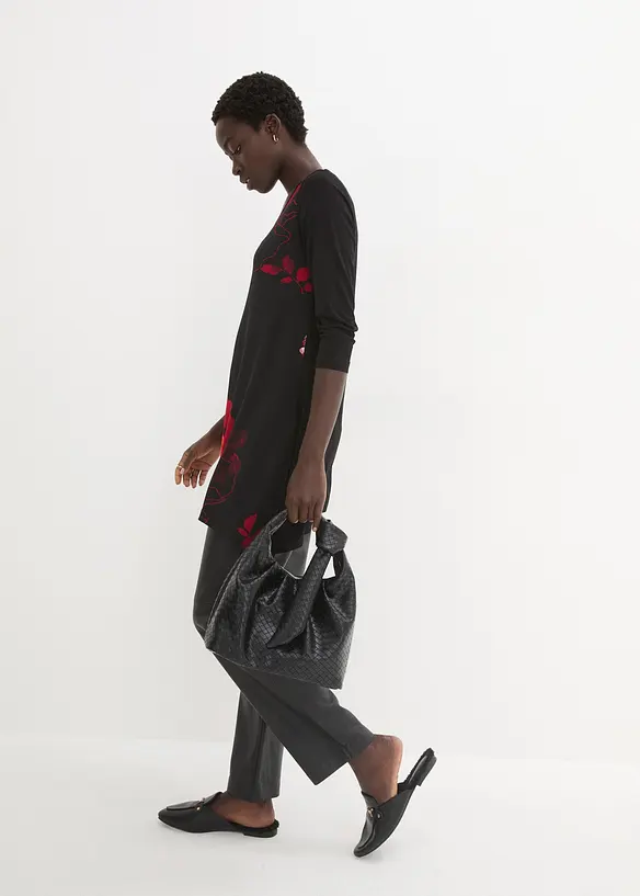 Kožené kalhoty z jehněčí kůže napa, bonprix